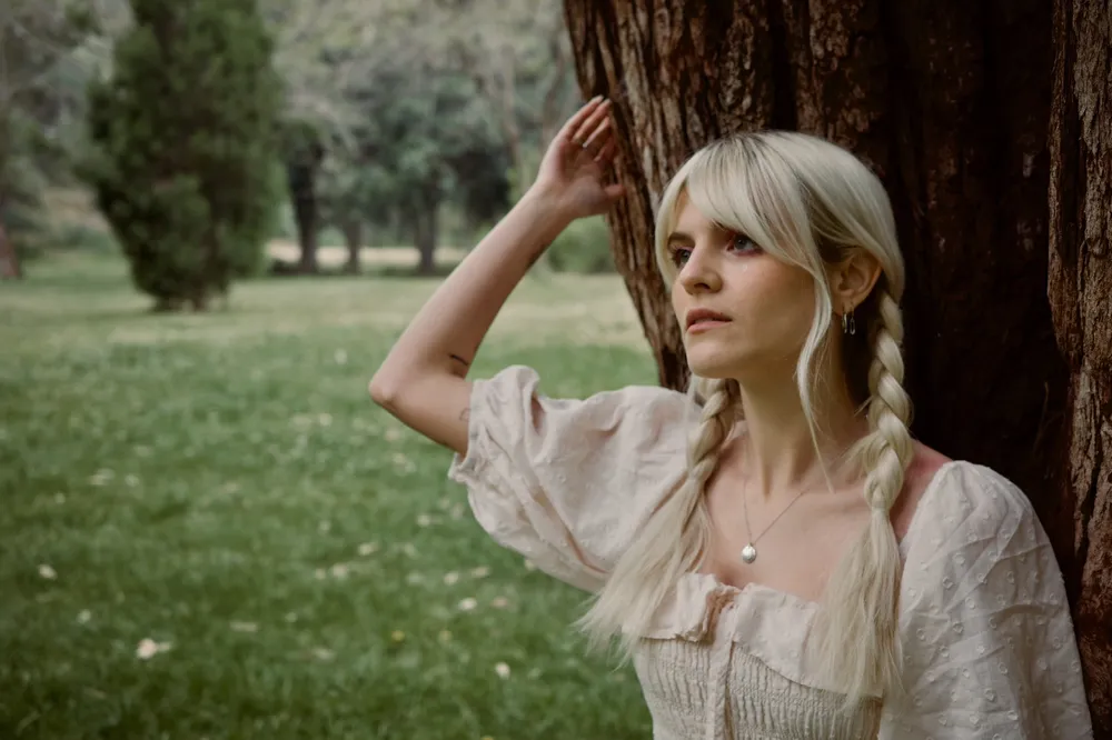 girl on a hill